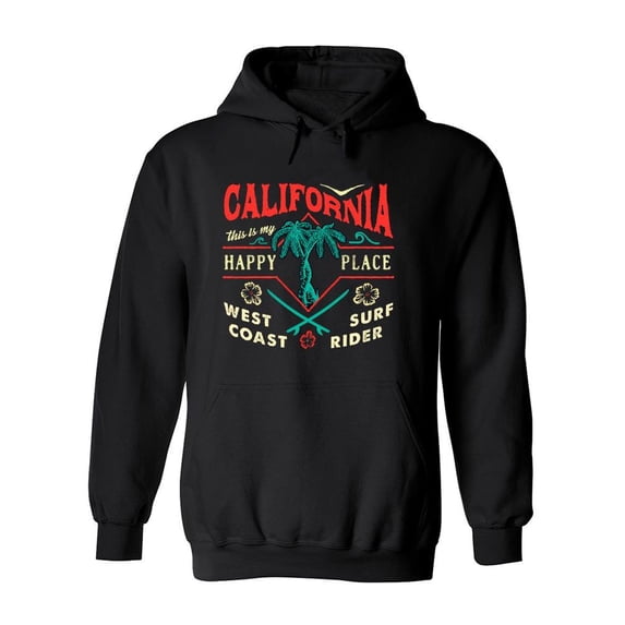 California Happy Place Hoodie Men -Image by Shutterstock, Male 3X-Large