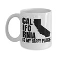 thumbnail image 1 of California Is My Happy Place Map Art Coffee & Tea Gift Mug, Souvenir, Pantry Ceramic Cup, Home Décor, Ornament, Accessories, Products And Unique Novelty State Of California Themed Housewarming Gifts, 1 of 4