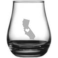 thumbnail image 1 of California Heart States Etched 4.1oz Spey Dram Whisky Glass, 1 of 1