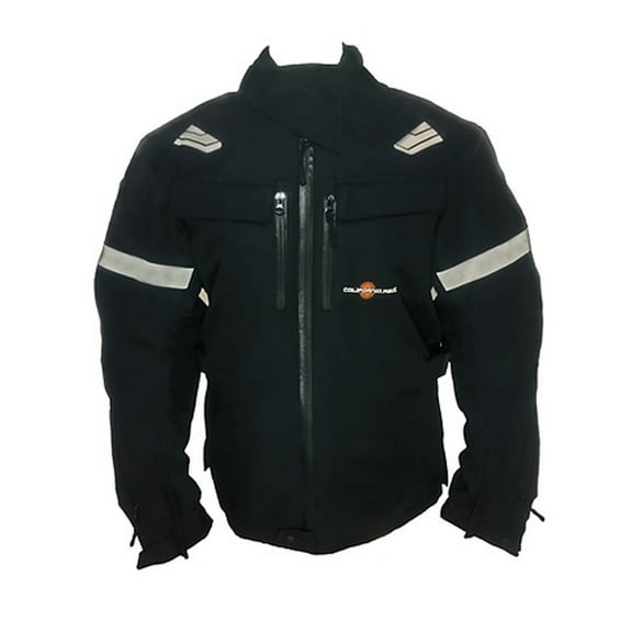 California Heat 12V StreetRider Heated Mens Motorcycle Jacket Black/White 5XL