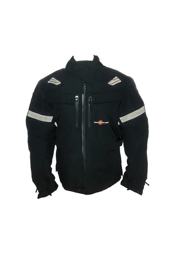 12V StreetRider Heated Mens Motorcycle Jacket Black/White 5XL