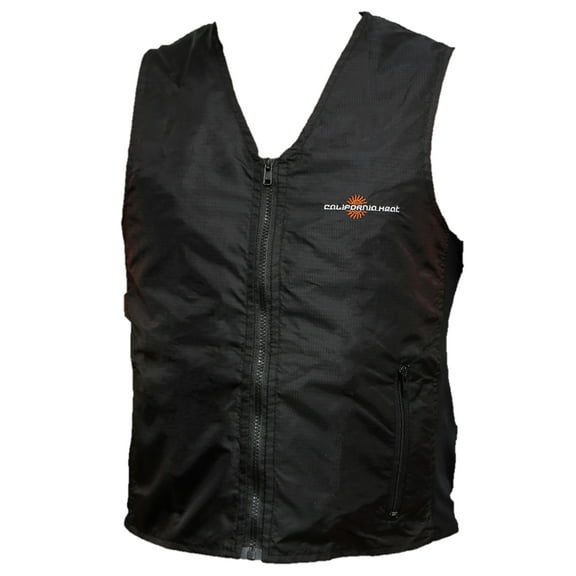 California Heat 7V Mens Heated Vest Liner w/Battery & Charger Black 2XS/XS