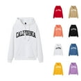 thumbnail image 1 of California Hoodies for Women Fall Winter Long Sleeve Graphic Hooded Sweatshirt with Pockets Pullover Tops, 1 of 4
