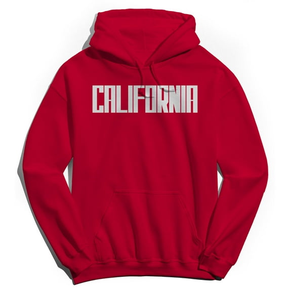California Humor Graphic Red Men's Crewneck Sweatshirt Hoodie