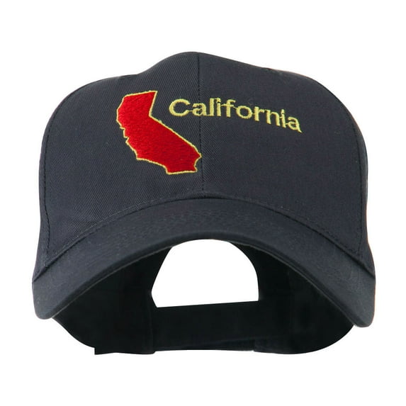 California Image with Wording Embroidered Cap - Navy OSFM
