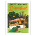 thumbnail image 1 of California - Jungle Cruise Hippo - United Air Lines - Vintage Airline Travel Poster by Stan Galli c.1960s - Bamboo Fine Art 290gsm Paper Print (Unframed) 18x24in, 1 of 4
