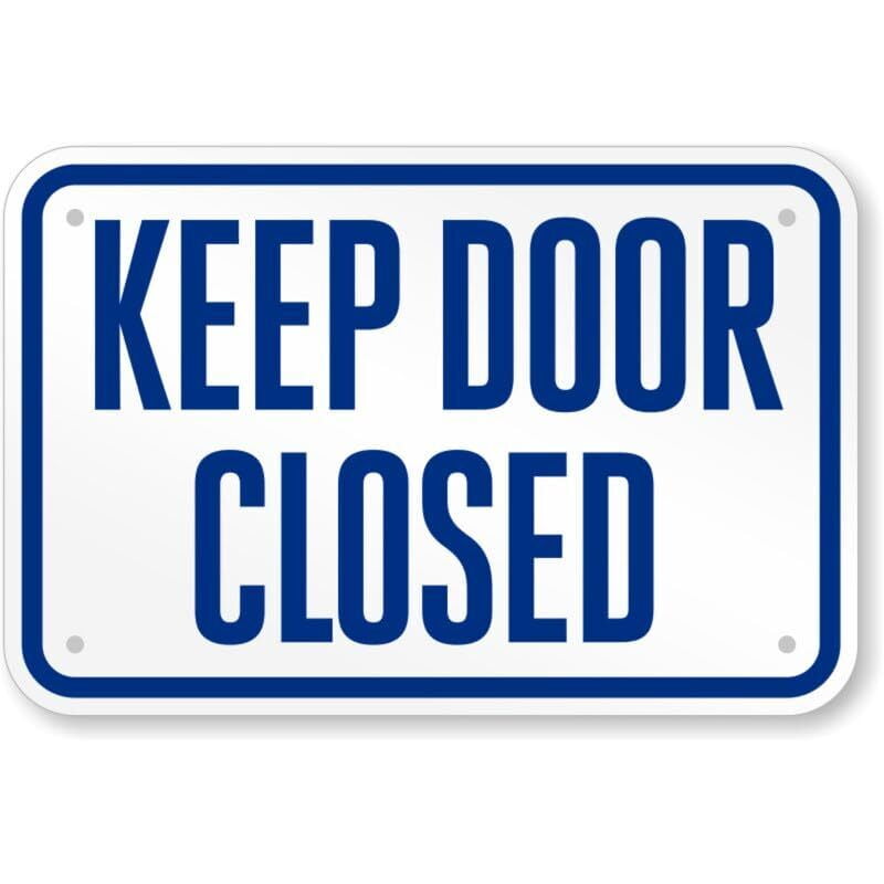 California Keep Door Closed Pool Weatherproof Metal Sign Size 16 x 12 Inch