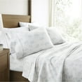 thumbnail image 1 of 100% Cotton Flannel Bed Sheets Set for Cal King Size Bedding in Flower Bunch Light Blue by Comfort Canopy, 1 of 15