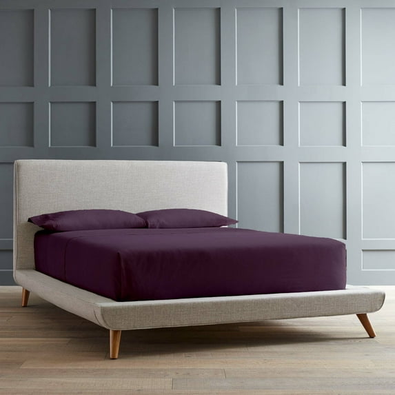 California King - 72" x 84" Size Microfiber Bed Sheets Luxury 1800 Thread Count Brushed Microfiber Sheet Set Super Soft & Silky Feel 30 Inch Deep Pocket - CalKing, Plum