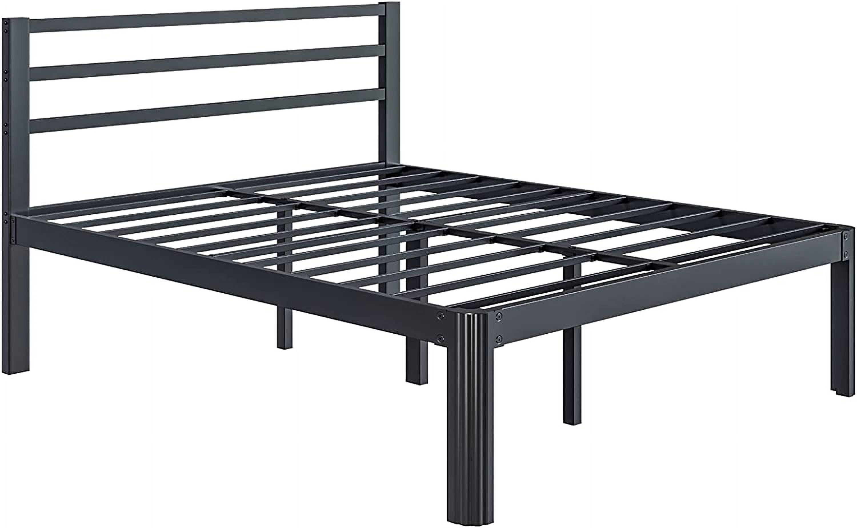 California King Bed Frame with Headboard, 14 Inch Heavy Duty Metal