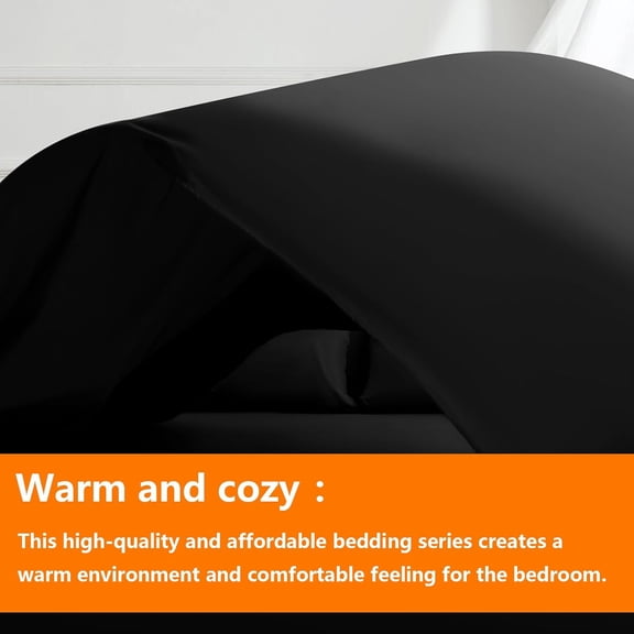 California King Comforter Set - 7 Pieces Bed in a Bag with Soft Quilted Warm Fluffy Reversible Comforter, Flat Sheet, Fitted Sheet, Pillow Shams & Cases, Black