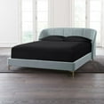 thumbnail image 1 of 24" Deep Pockets - California King Fitted Sheet with 2 Pillowcases 700-TC Organic Cotton 3-PC Set - Black, 1 of 7