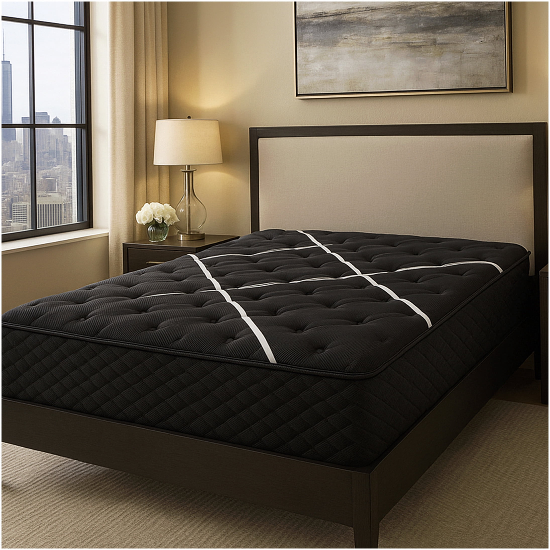 California King Hybrid Mattress, Plush Gel Memory Foam with Motion Isolation Coils, Cooling & Reinforced Support
