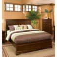 thumbnail image 1 of Benzara California King Panel Bed-Color:Rubberwood Cappuccino Brown, 1 of 1