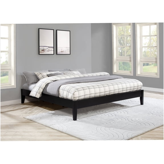 California King Platform Bed Frame, Low Profile Modern Bedroom Furniture with Strong Slat Support, No Box Spring Needed