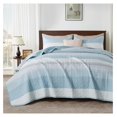 California King Quilt Set Aqua Blue Lightweight Soft Quilt Cal King