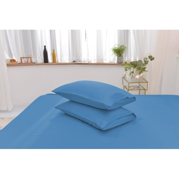 California King Rayon Made From Bamboo Sheet Set - Softer Than Cotton King Size - Wrinkle Free - 16" Deep Pockets - 4 Piece - 1 Fitted Sheet, 1 Flat, 2 Pillowcases California King Blue