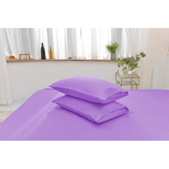 California King Rayon Made From Bamboo Sheet Set - Softer Than Cotton King Size - Wrinkle Free - 16" Deep Pockets - 4 Piece - 1 Fitted Sheet, 1 Flat, 2 Pillowcases California King Lavender