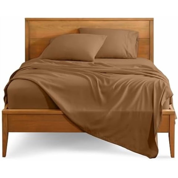 California King Sheet Set - 1800 Ultra-Soft Microfiber Cal King Bed Sheets - Double Brushed - Deep Pockets - Easy Fit - 4 Piece Set - Bed Sheets (California King, Caramel)