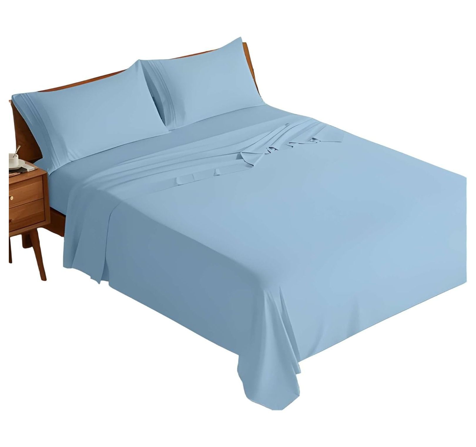 California King Size Bed Sheets Set 4 Piece with 16 Inch Deep Pocket