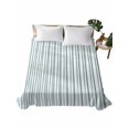 thumbnail image 1 of King Size Flat Sheet Only, Geometric Stripes, Soft Brushed Microfiber Bed Sheets, Modern Abstract Ombre Blue Art Hotel Quality Breathable Bedding Top Sheet, Easy Care, 105"x98", 1 of 9