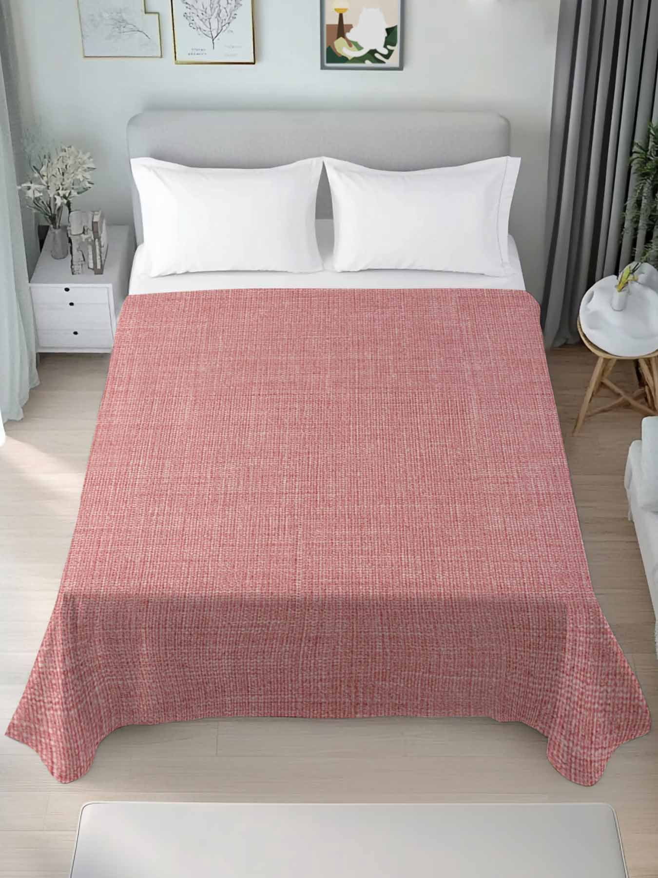 California King Size Flat Sheet Only, Peach Pink Soft Brushed ...