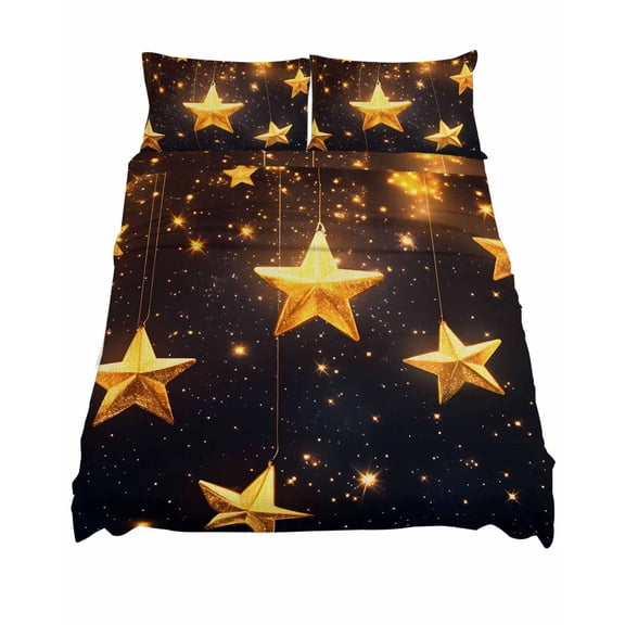 California King Size Gorgeous Star Sheet Sets Starry Sky Dream Fantasy Soft Breathable Microfiber Bed Sheets Deep Pockets 4 Piece Bed Sheets Set, 1 Fitted Sheet, 1 Flat Sheet & 2 Pillowcases