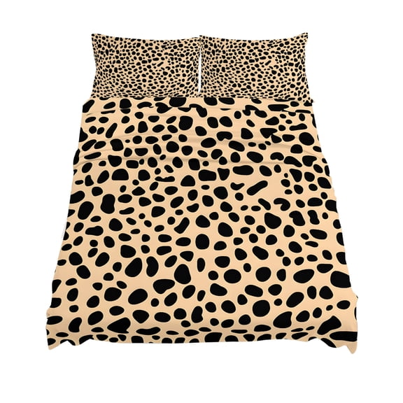 California King Size Leopard Texture Sheet Sets Wild Animal Camo Soft Breathable Microfiber Bed Sheets Deep Pockets 4 Piece Bed Sheets Set, 1 Fitted Sheet, 1 Flat Sheet & 2 Pillowcases