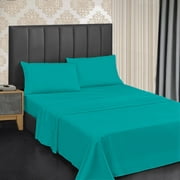 California King Size Luxury 1800 Series Bamboo Sheets -Deep Pockets,Moisture Wicking, No Fading, Softer Than Cotton- 4 Pieces-Teal