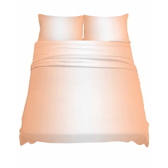 California King Size Ombre Sheet Sets Coral Pink and White Gradient Soft Breathable Microfiber Bed Sheets Deep Pockets 4 Piece Bed Sheets Set, 1 Fitted Sheet, 1 Flat Sheet & 2 Pillowcases