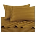 thumbnail image 1 of California King Size Sheets, Bronze, 100% Cotton Sheets, Deep Pocket, Cool Cotton Sateen, Smooth Striped Pattern Weaved Bed Sheets, 1 of 1