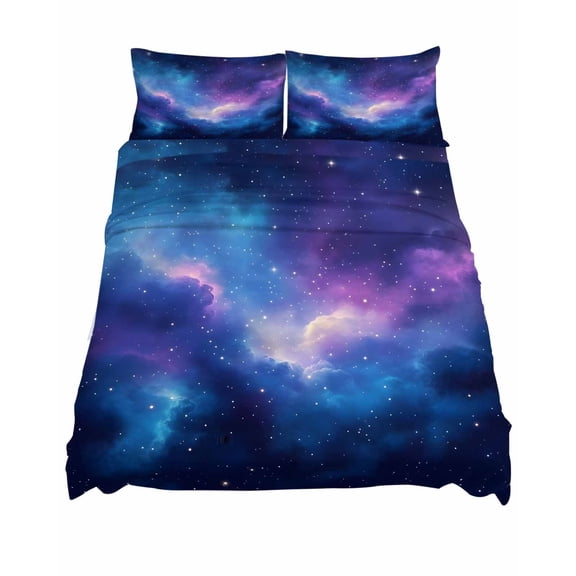 California King Size Starry Sky Sheet Sets Color Night Sky Nature Scenery Modernism Soft Breathable Microfiber Bed Sheets 4 Piece Bed Sheets Set, 1 Fitted Sheet, 1 Flat Sheet & 2 Pillowcases