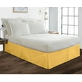 thumbnail image 1 of California King Size Tailored Drop Pleated Solid Bed Skirt with Adjustable Elastic Belt Microfiber Fabric Fade & Wrinkle Resistant Bed Frame Cover Easy to Fit & Care (26 Inch Drop, Golden), 1 of 4