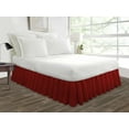thumbnail image 1 of California King Size Tailored Drop Ruffled Solid Bed Skirt with Adjustable Elastic Belt Microfiber Fabric Fade & Wrinkle Resistant Bed Frame Cover Easy to Fit & Care (17 Inch Drop, Burgundy), 1 of 4