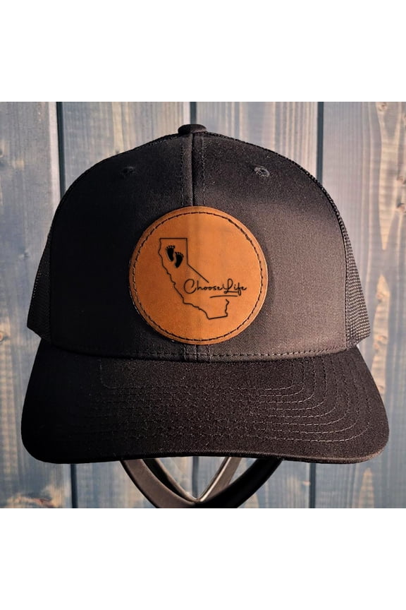 California Leather Patch Hat Pro-Life Hat