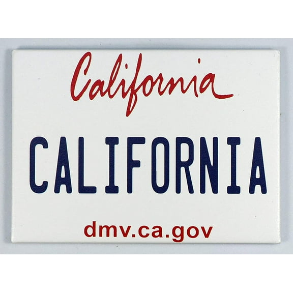 California License Plate Fridge Collector's Souvenir Magnet 2.5" X 3.5"