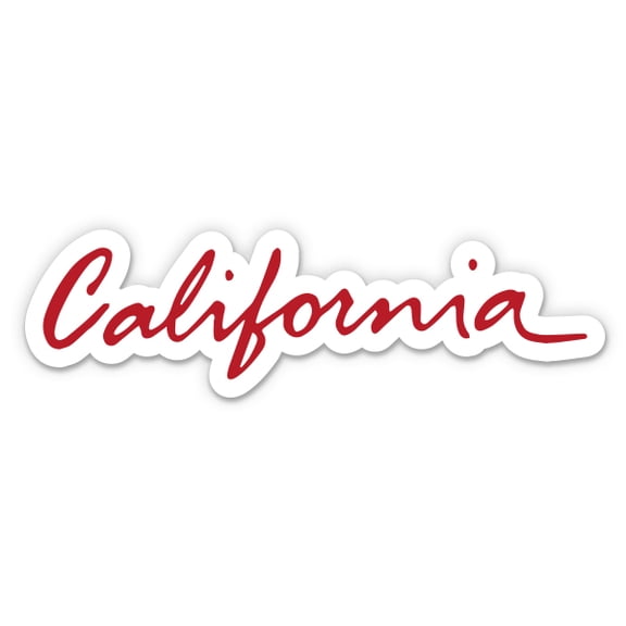 California License Plate Style - 5" Vinyl Sticker - For Car Laptop I-Pad - Waterproof Decal