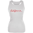 thumbnail image 1 of California License Plate White Juniors Soft Tank Top - X-Large, 1 of 1