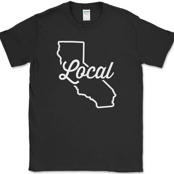 California Local T-Shirt Funny Humor State Pride CA Location Gift Tee - Black, 4XL