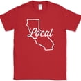 thumbnail image 1 of California Local T-Shirt Funny Humor State Pride CA Location Gift Tee - Red, XL, 1 of 1