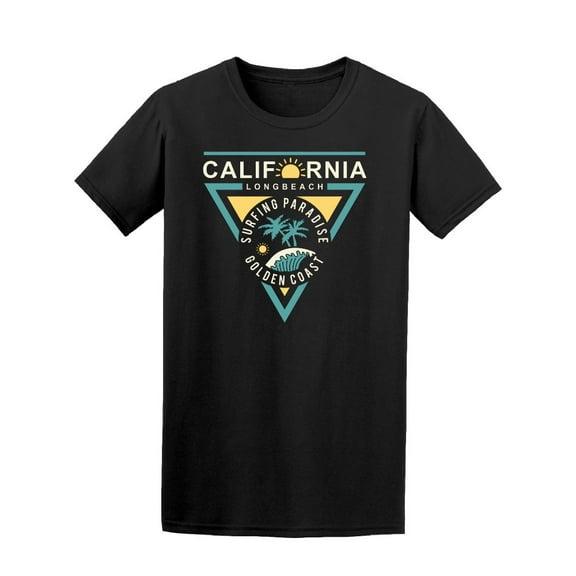 California Longbeach Golden Sun T-Shirt Men -Image by Shutterstock, Male Large