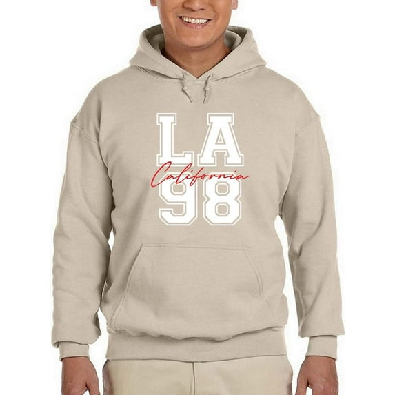 California Los Angeles 98 Banner Hoodie Men -Image by Shutterstock, Male 3X-Large