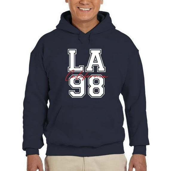 California Los Angeles 98 Banner Hoodie Men -Image by Shutterstock, Male Medium