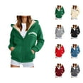 thumbnail image 1 of California Los Angeles Hoodies for Women Fall Winter Long Sleeve Fleece Lined Zip Up Hooded Sweatshirt Jacket with Pockets, 1 of 6
