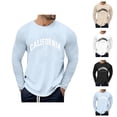 thumbnail image 1 of California Los Angeles Shirts for Men Long Sleeve Casual Crewneck Graphic Tees Streetwear, 1 of 5