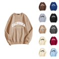 thumbnail image 1 of California Los Angeles Womens Sweatshirt 2026 Fall Winter Fashion Long Sleeve Crewneck Graphic Sweatshirts Pullover Tops, 1 of 6