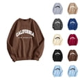 thumbnail image 1 of California Los Angeles Womens Sweatshirt 2026 Fall Winter Trendy Long Sleeve Crewneck Graphic Pullover Sweat Shirts Tops, 1 of 6