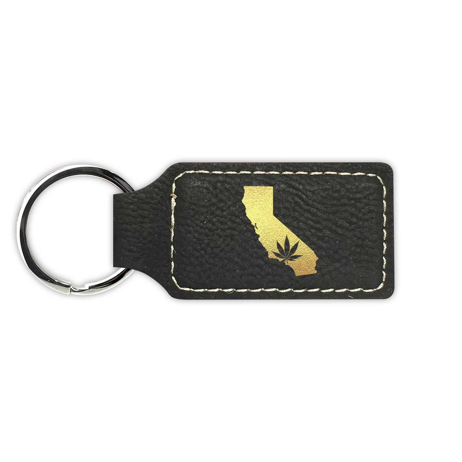 Ca Keychain Retangular California Medical Marijuana Keychain Leatherette Rectangle - Laser ...