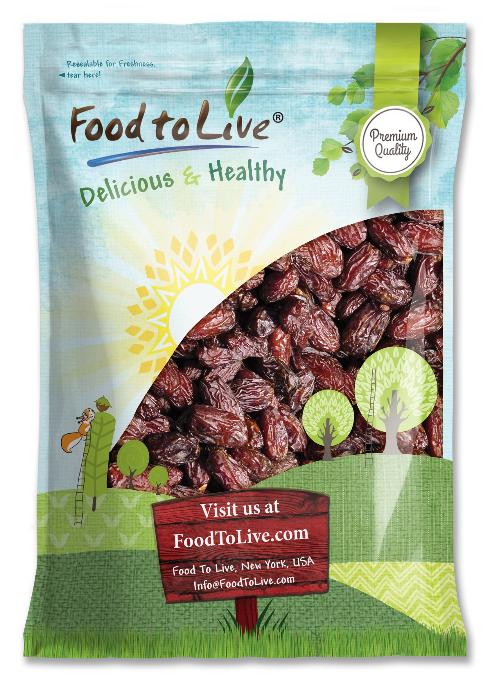 California Medjool Dates, 8 Pounds – Whole Dry Fancy Dates with Pits. Unsweetened, Unsulphured. Vegan, Kosher.