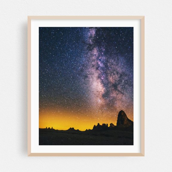 California Milky Way Desert Night Poster Unframed Paper Print